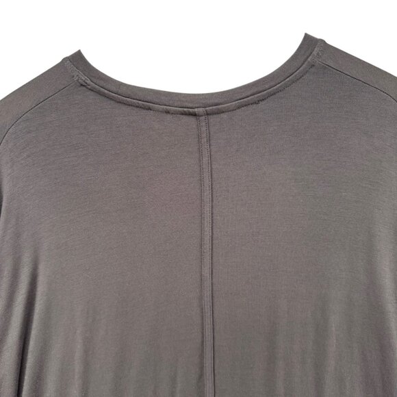 Athleta Cloudlight Relaxed Asym Top Womens Grey Long Sleeve Oversized Size XS - Picture 3 of 9